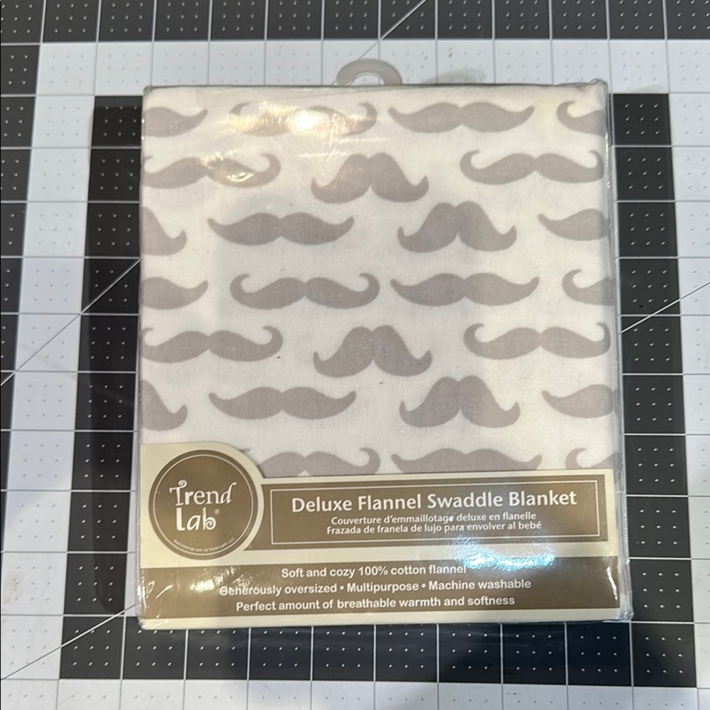 Gray Mustache Patterned Vintage Decor